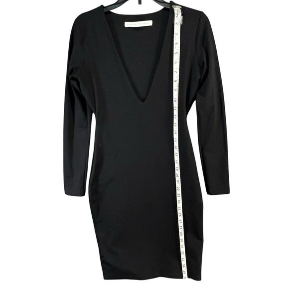 Susana Monaco Revolve V Neck Fitted Dress XS Black Stretch Bodycon Cocktail LBD - Picture 10 of 14